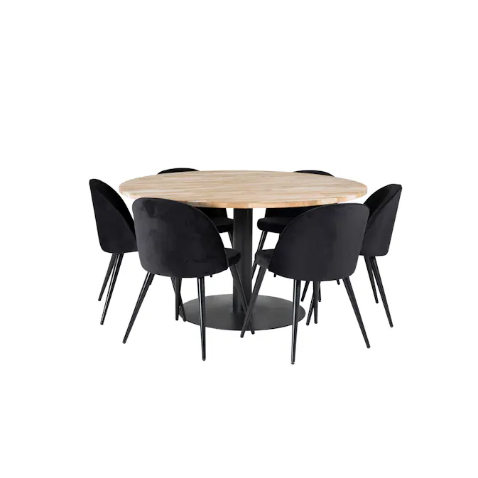 Spisegruppe Venture Home Cornelia med 6 Valentina Stoler