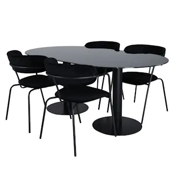 Spisegruppe Venture Home Oslo med 4 Aris Stoler
