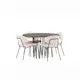 Spisegruppe furniture/fashion Stone med 4 Chico Stoler Rundt