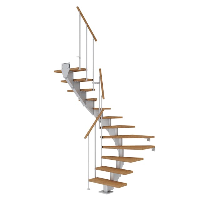 Plassbesparende Trapp Dolle Hamburg Eik Oljet 1/2-Sving Classic II