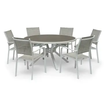 Spisegruppe Hillerstorp Hånger Ø140 cm med 6 stk Hagestoler