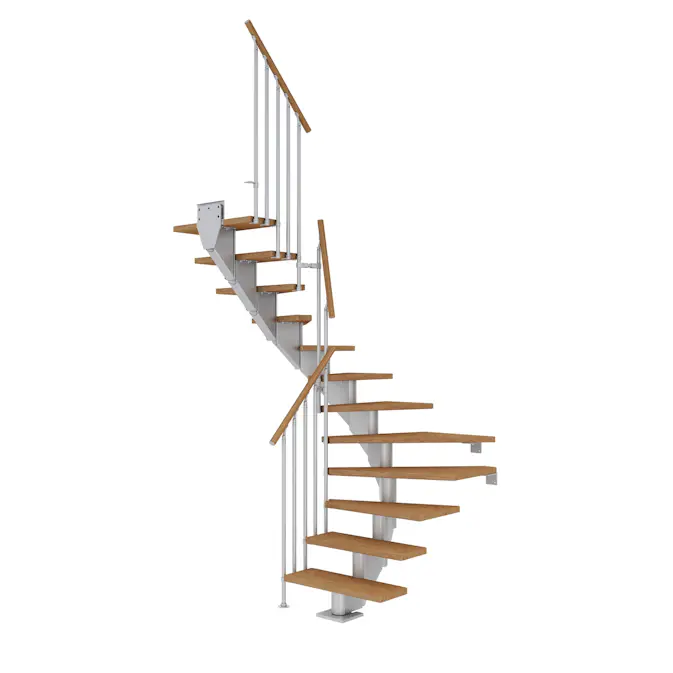 Plassbesparende Trapp Dolle Hamburg Eik Oljet 1/2-Sving Classic III