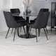 Spisegruppe Venture Home Estelle med 4 Vera Stoler Polyester