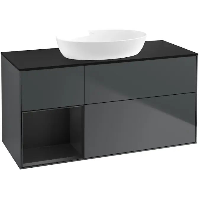 Tvättställsskåp Villeroy & Boch Finion med 3 Lådor Hylla och Bänkskiva för Fristående Tvättställ från Artis & Collaro