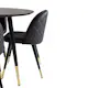 Spisegruppe Venture Home Dipp med 4 Velvet Stoler Skinn