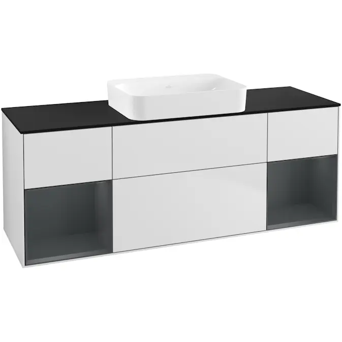 Tvättställsskåp Villeroy & Boch Finion med Två Hyllor och Bänkskiva för Fristående Tvättställ