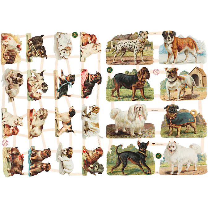 Glansbilder Creativ Company Hunder 165x235 cm 2 Ark/1 Pk