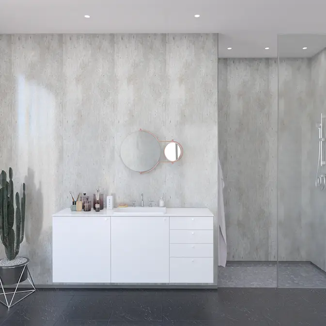 Baderomspanel Fibo 2204-00 Cracked Cement