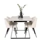 Spisegruppe Venture Home Estelle 140 med 4 Valentina Stoler ManchEstelle