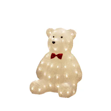 Dekorasjonsfigur Gnosjö Konstsmide Teddybjørn Akryl 38cm 64 LED