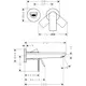 Servantbatteri Hansgrohe Rebris E 1-greps for Innbygging i Vegg med 20 cm Tut