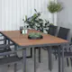 Spisegruppe Venture Home King med 6 Curz Stablebare Spisestoler