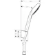 Hånddusj Hansgrohe Croma Select S Vario med Holder og Dusjslange