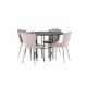 Spisegruppe Venture Home Copenhagen Ø 115 cm med 4 Limhamn Light Stoler Fløyel