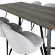 Spisegruppe Venture Home Madde med 6 Valentina Stoler Polyester