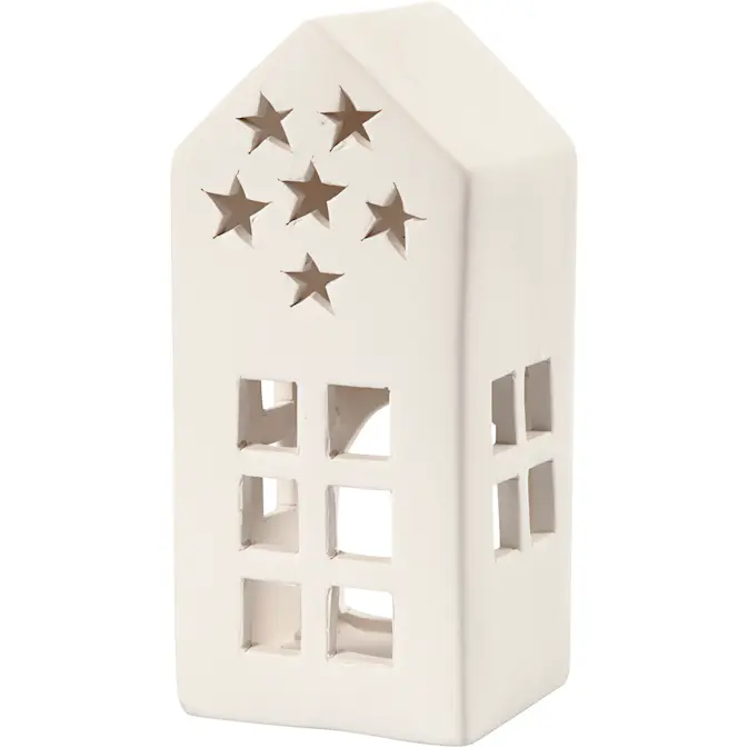 T Lykt Creativ Company Hvit 16 cm Stål 7x7 cm 8 stk/1 Pk