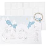 Julekalender Creativ Company Str 30x42 cm Hvit 3 stk/1 Pk