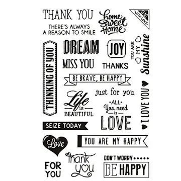 Silikonstempler Creativ Company Engelske Ord