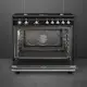 Gasskomfyr Smeg CX91GMBL Concerto Sort Ergonomisk og Smart Design