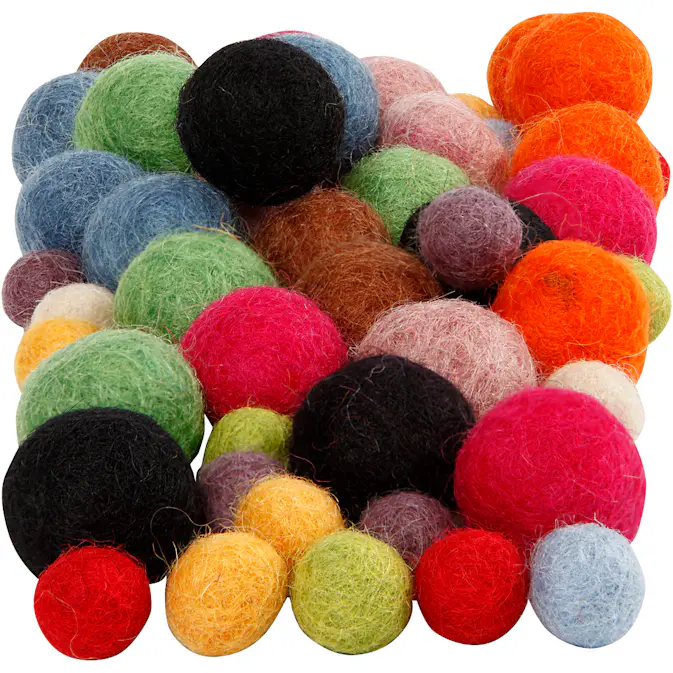 Filtkuler Creativ Company Ass Farger 10+20 mm 52 stk/1 Pk