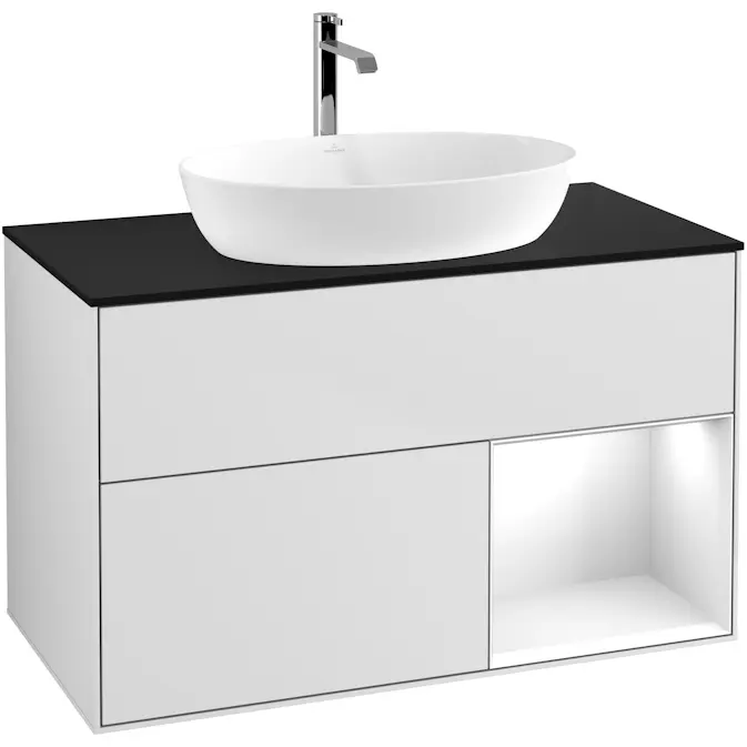 Tvättställsskåp Villeroy & Boch Finion med 2 Lådor Hylla och Bänkskiva för Fristående Tvättställ från Artis & Collaro
