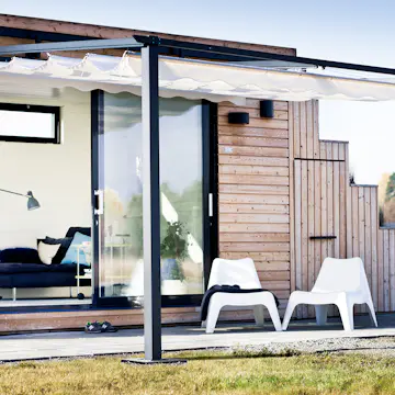 Veggpergola 4x4 m Grå