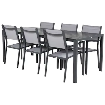 Spisegruppe Venture Home Bront 205 med 6 Copacabana Lenestoler