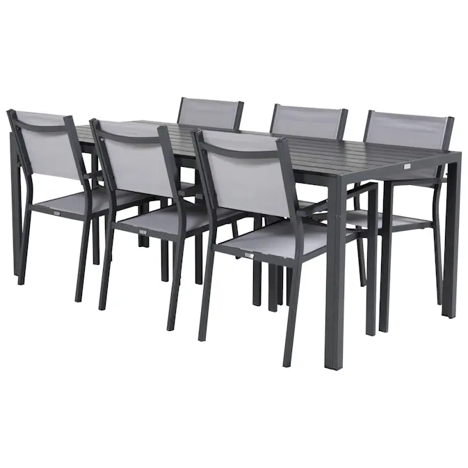 Spisegruppe Venture Home Bront 205 med 6 Copacabana Lenestoler