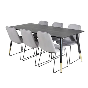 Spisegruppe Venture Home Dipp med 6 Muce Stoler
