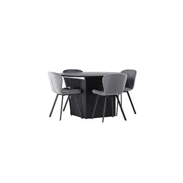 Spisegruppe Venture Home Matilda med 4 Lilja Stoler
