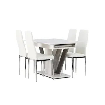 Spisegruppe Venture Home Disa med 4 Pastill Stoler