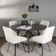 Spisegruppe Venture Home Kaseidon Ø100 cm med 4 stk Rosie Stoler