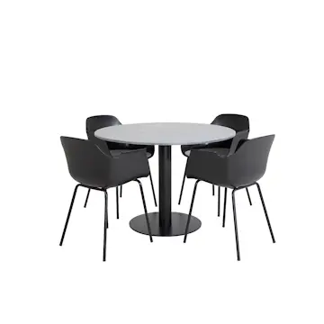 Spisegruppe Venture Home Estelle med 4 Colombine Stoler