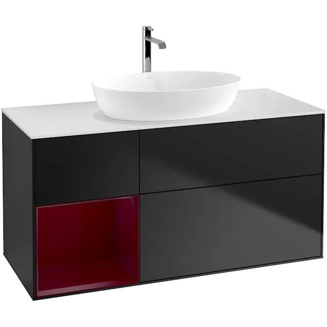 Tvättställsskåp Villeroy & Boch Finion med 3 Lådor Hylla och Bänkskiva för Fristående Tvättställ från Artis & Collaro