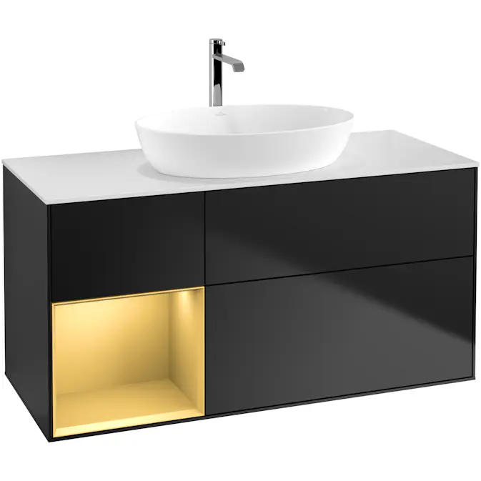 Tvättställsskåp Villeroy & Boch Finion med 3 Lådor Hylla och Bänkskiva för Fristående Tvättställ från Artis & Collaro