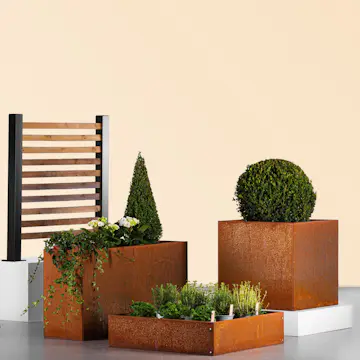 Blomsterkasse Recal Corten 120x30x60