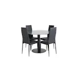 Spisegruppe Venture Home Estelle med 4 Sly Stoler Kunstlær