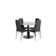 Spisegruppe Venture Home Estelle med 4 Sly Stoler Kunstlær
