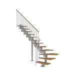 Hovedtrapp Dolle Dubai Eik Oljet 1/4-Sving Classic III