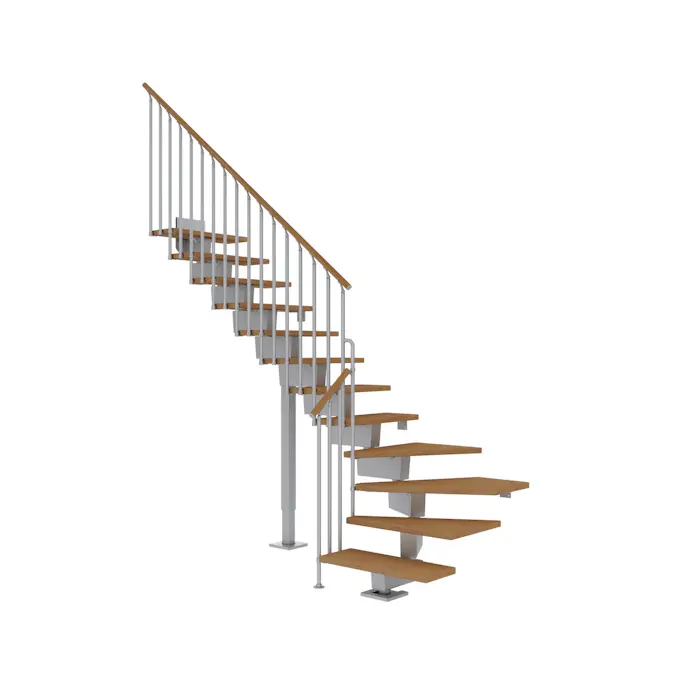 Hovedtrapp Dolle Dubai Eik Oljet 1/4-Sving Classic III