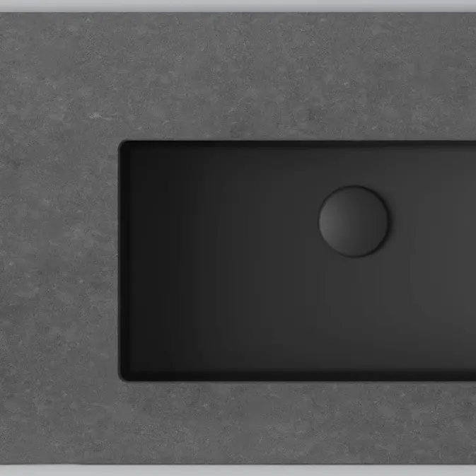 Bänkskiva INR Wave med 2 Tvättställ utan hål för Blandare