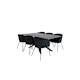 Spisegruppe Venture Home Piata med 6 Bergen Stoler