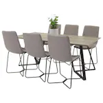 Spisegruppe Venture Home Madde med 6 Xtra Stoler