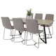 Spisegruppe Venture Home Madde med 6 Xtra Stoler