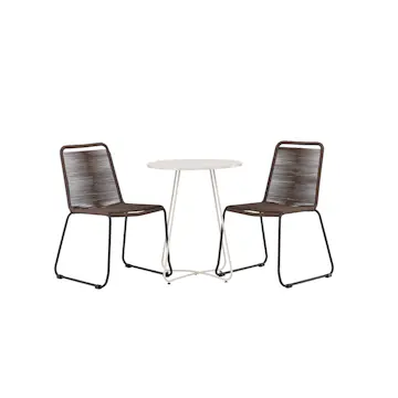 Cafégruppe Venture Home Bacong Bord med 2 Lindos Stoler