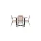 Spisegruppe Venture Home Durango Ø120 cm med 4 stk Seda Stoler