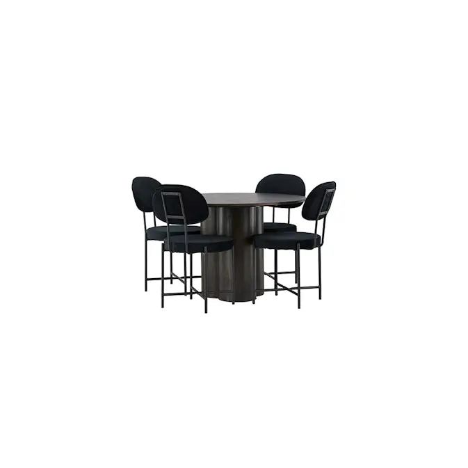 Spisegruppe Venture Home Olivia Ø110 cm med 4 stk Stella Stoler