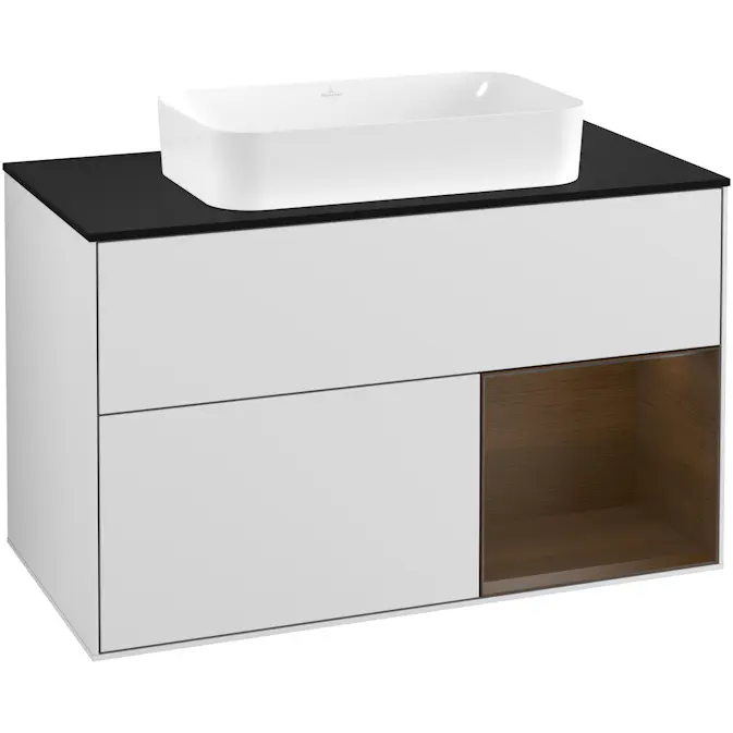 Tvättställsskåp Villeroy & Boch Finion med 2 Lådor Hylla och Bänkskiva för Fristående Tvättställ