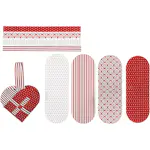 Materiellsett Creativ Company Flettede Hjerter Rød/Hvit Str 14,5x10 cm 8 Sett/1 Pk