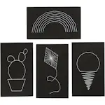Mosgummi Creativ Company String Art Svart 20X12 cm Tykkelse 10 mm 16 St/1 Pk